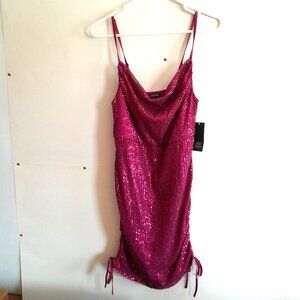 Wild Fable Women’s Purple Sequin Sleeveless Ruched Side Bodycon Dress Size M